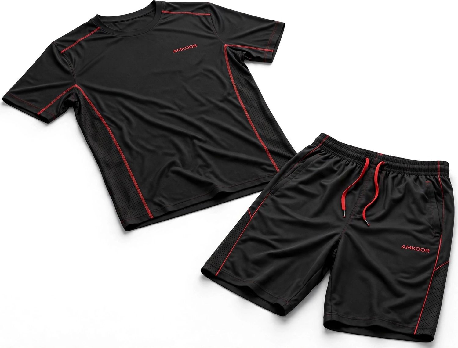 Essential Sports Kit — Black with Red Accents